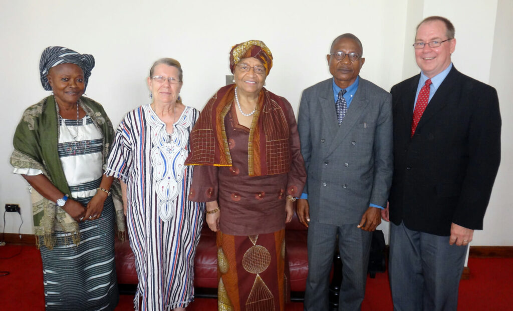 President of Liberia says Goodbye to Ma Wata