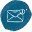 Email icon with number 1